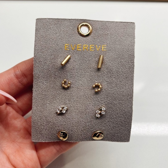Evereve Jewelry - Evereve Gold Dainty Stud Earrings Set
